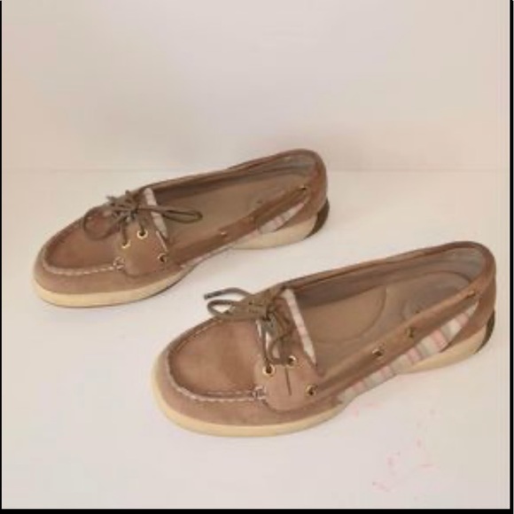 Sperry Top Sider Brown Pink Stripe Boat - Picture 2 of 3